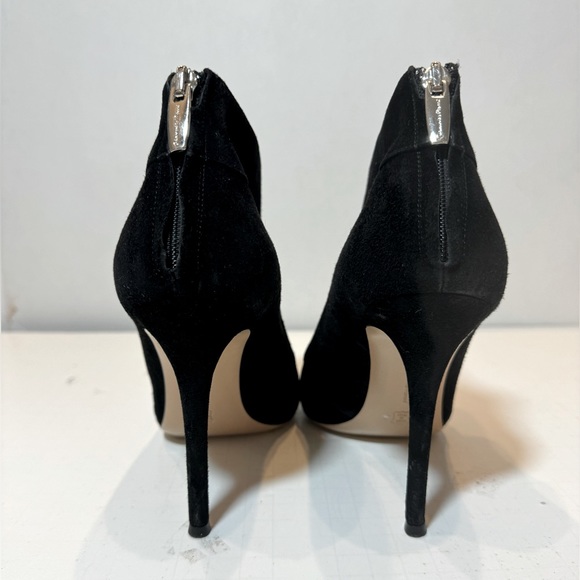 Gianvito Rossi Slit Velvet Suede Ankle Black Designer Boots Booties Size 38.5 - Picture 4 of 6